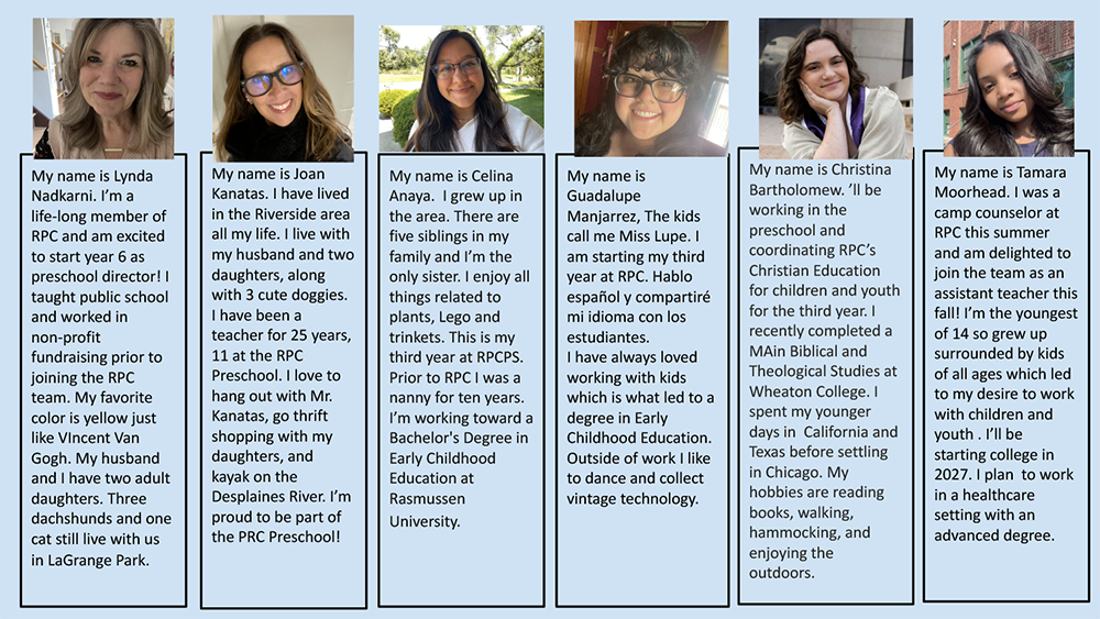 2026-2027 Riverside Preschool Staff